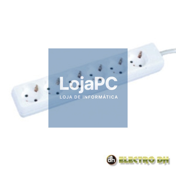 TOMADA ELÉTRICA C/ 6 SAÍDAS 3M BRANCO EDH