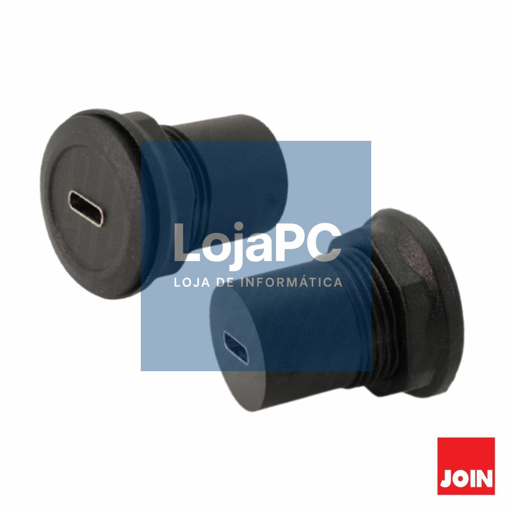 Ficha Adaptadora USB-C Fêmea / Fêmea painel Ø22cm JOIN