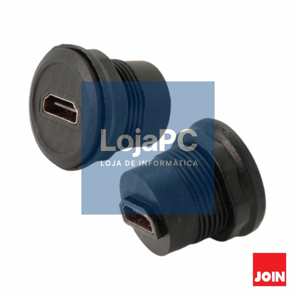 Ficha Adaptadora HDMI Fêmea / Fêmea painel Ø25cm JOIN