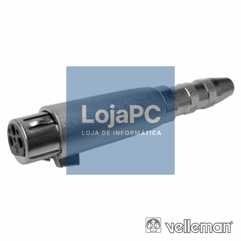 FICHA ADAPTADORA XLR 3P MACHO / JACK 6.35MM FÊMEA VELLEMAN