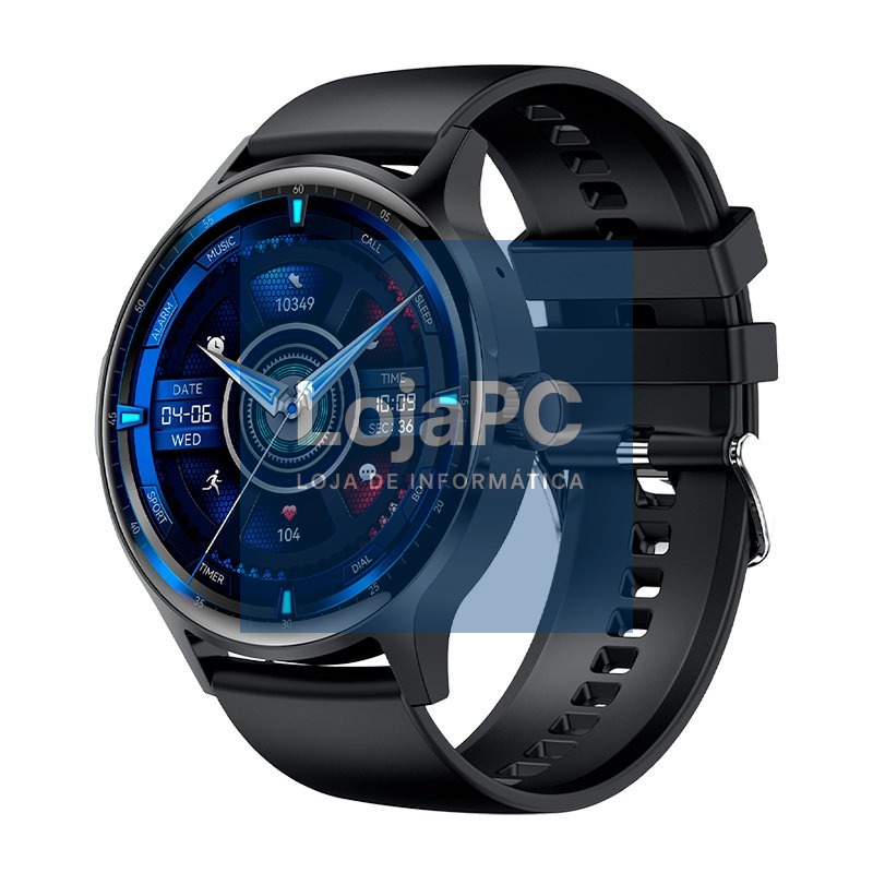 Smartwatch COOL Iris Silicone Black (AMOLED, Calls, Health, Sport)