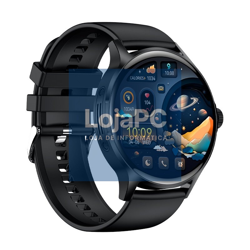 Smartwatch COOL Iris Silicone Black (AMOLED, Calls, Health, Sport) — imagem 4