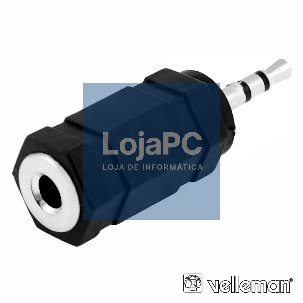 FICHA ADAPTADORA JACK 3.5MM FEMEA MN / JACK 3.5MM MACHO ST