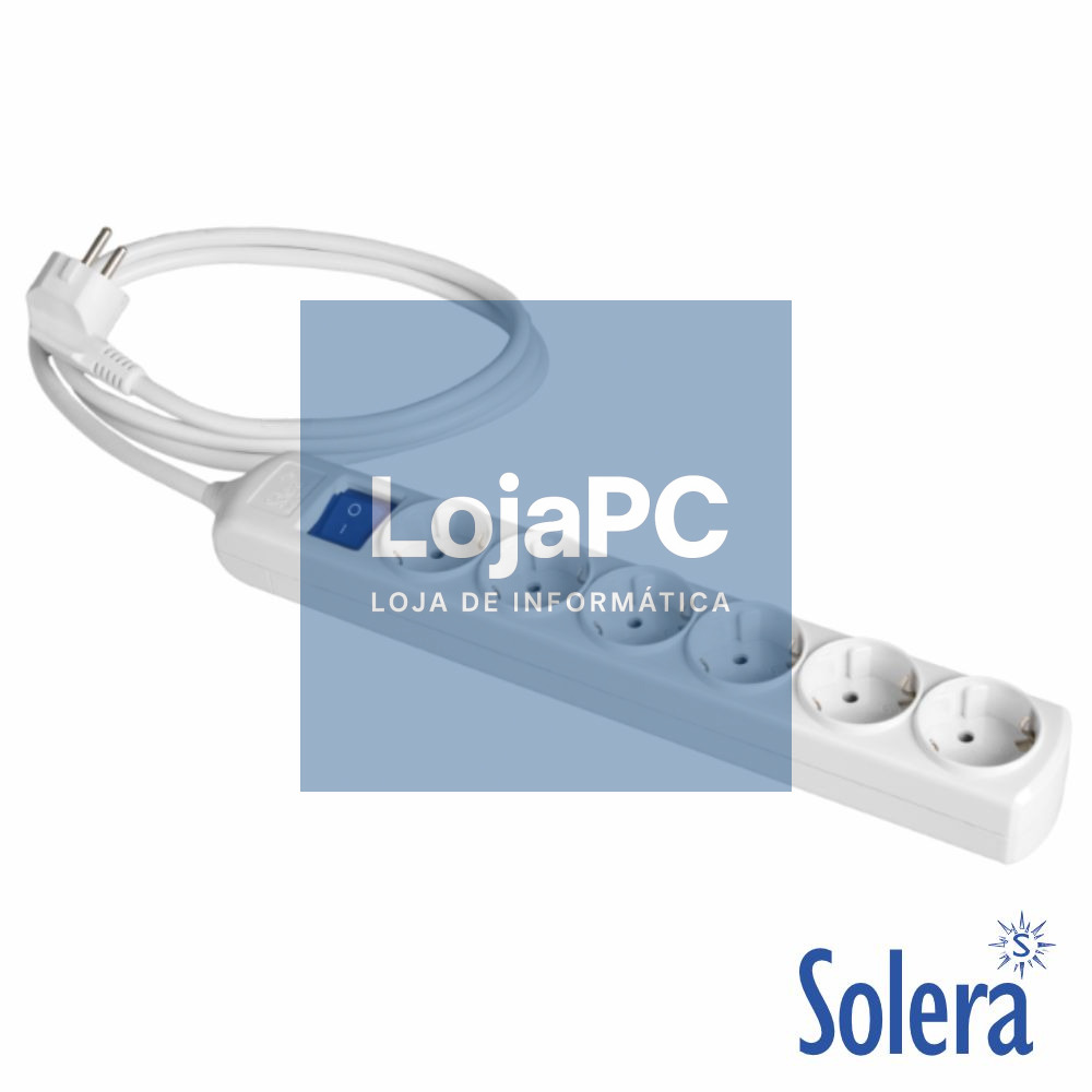 Tomada Elétrica C/ 6 Saídas Interruptor 1.5M SOLERA