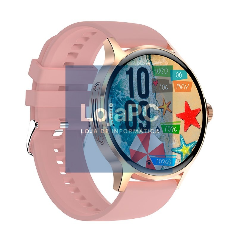 Smartwatch COOL Iris Silicone Pink (AMOLED, Calls, Health, Sport) — imagem 2