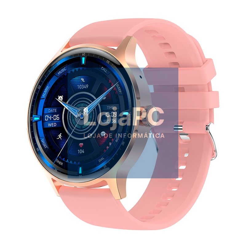 Smartwatch COOL Iris Silicone Pink (AMOLED, Calls, Health, Sport)