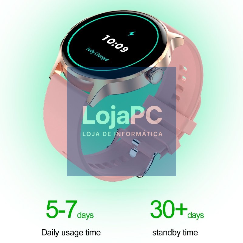 Smartwatch COOL Iris Silicone Pink (AMOLED, Calls, Health, Sport) — imagem 3