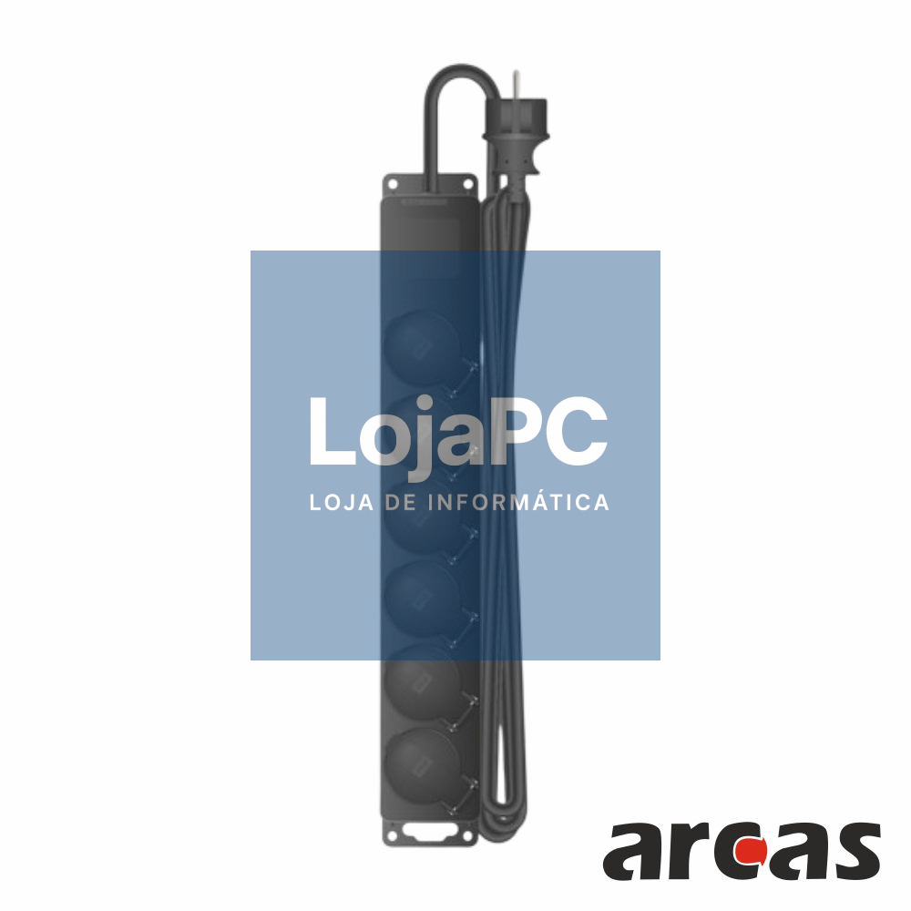 Extensão Elétrica 6x Schuko IP44 2m ARCAS
