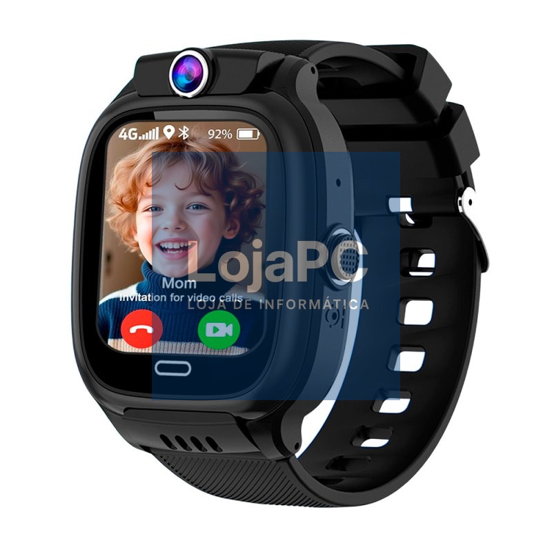 Smartwatch COOL Kids 4G GPS Silicone Black (Location, Video Calls, SIM)