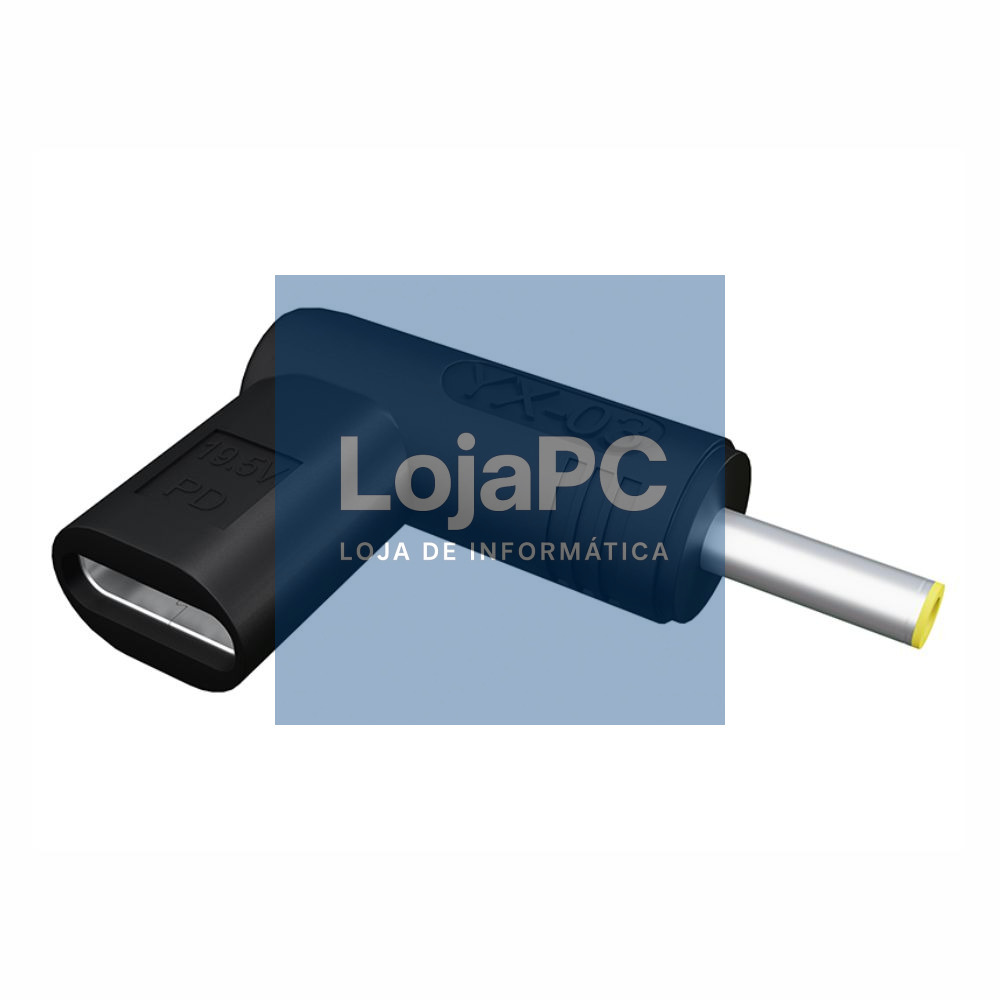 Ficha Adaptadora USB-C Fêmea / Ficha DC 4.0x1.7mm Macho
