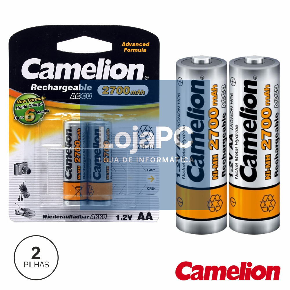 BATERIA NI-MH AA 1.2V 2700MA 2X BLISTER CAMELION