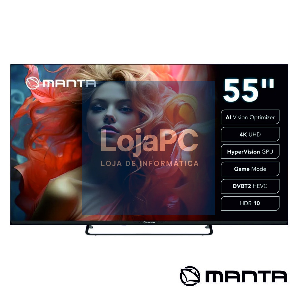 Smart TV LED Frameless 55" UHD 4K HDMI DVB-T2/T/C MANTA