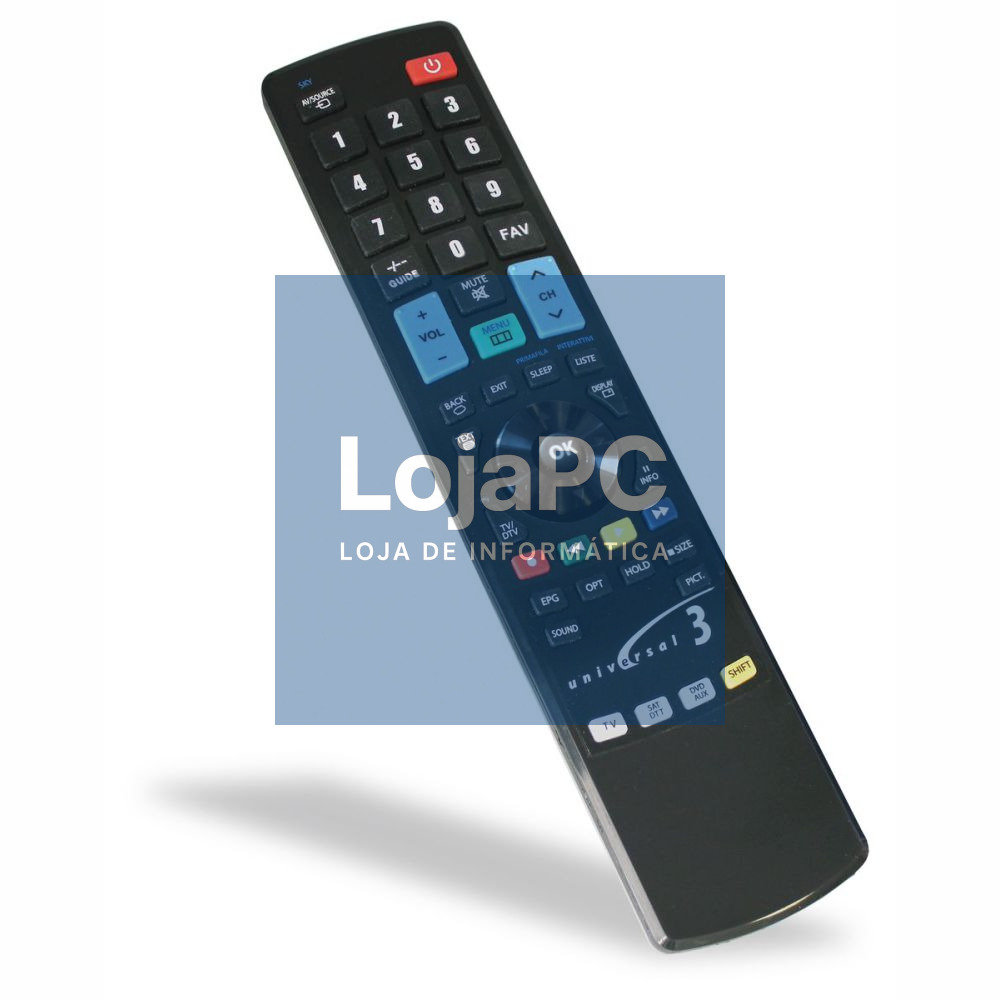 Comando TV Universal Lcd/LED e Canais Premium 3 canais