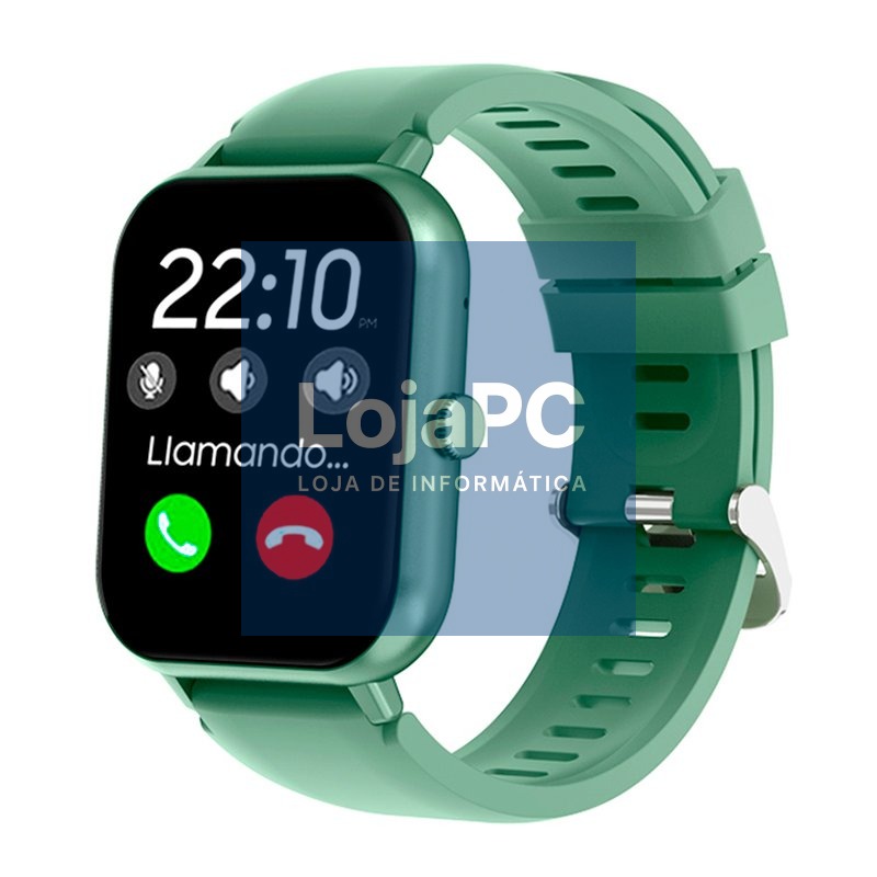 Smartwatch COOL Level Silicone Green (Calls, Health, Sport)