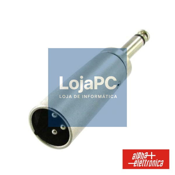 FICHA ADAPTADORA XLR 3P MACHO / JACK 6.35MM MACHO MN