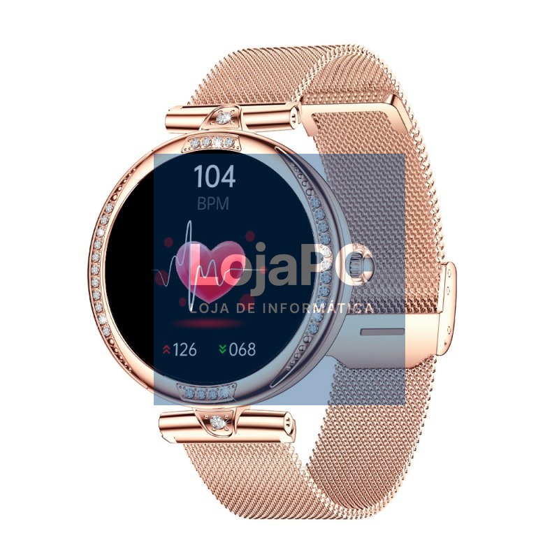Smartwatch COOL Monaco + 2 Straps (AMOLED, Calls, Health, Sport) Rosa Gold