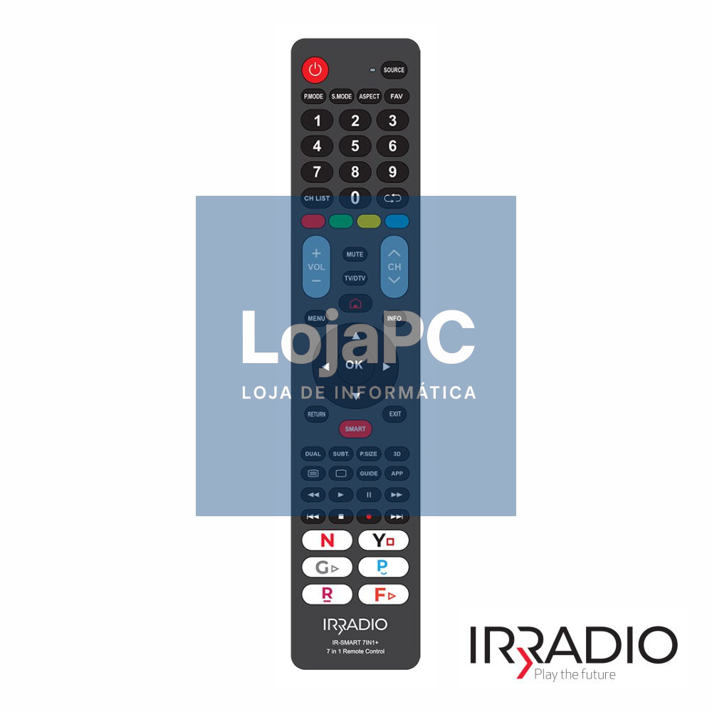 Comando Universal Compatível C/ 7 Marcas Smart TV