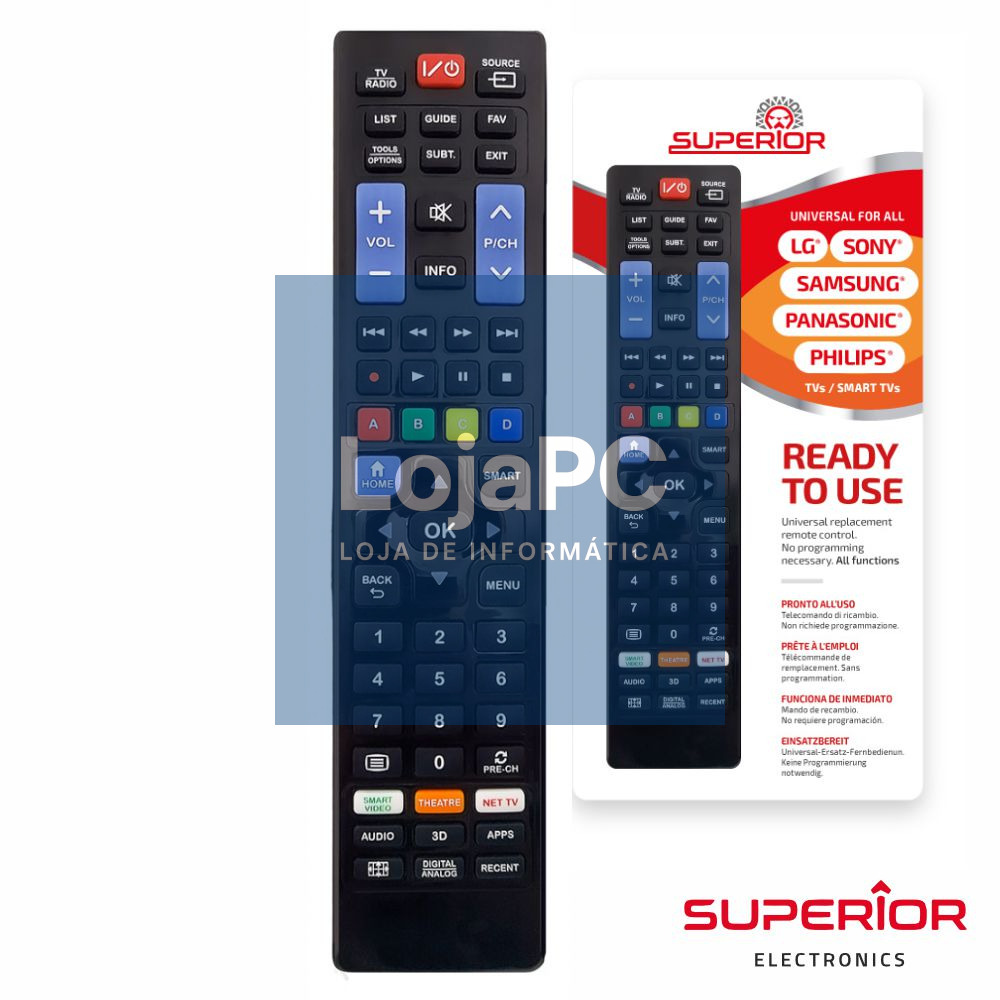 Telecomando Universal P/ Samsung Lg Sony Philips Panasonic