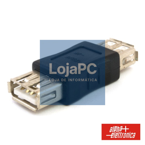 FICHA ADAPTADORA USB-A FÊMEA / FÊMEA