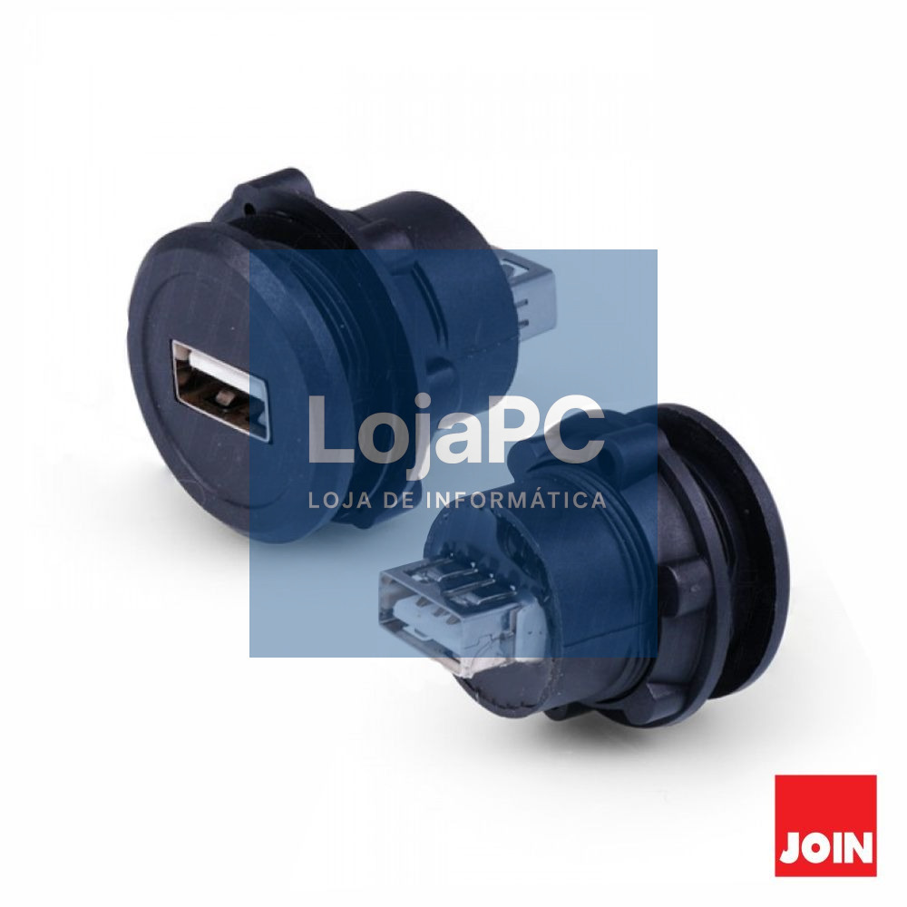 Ficha Adaptadora USB-A Fêmea / Fêmea Painel JOIN
