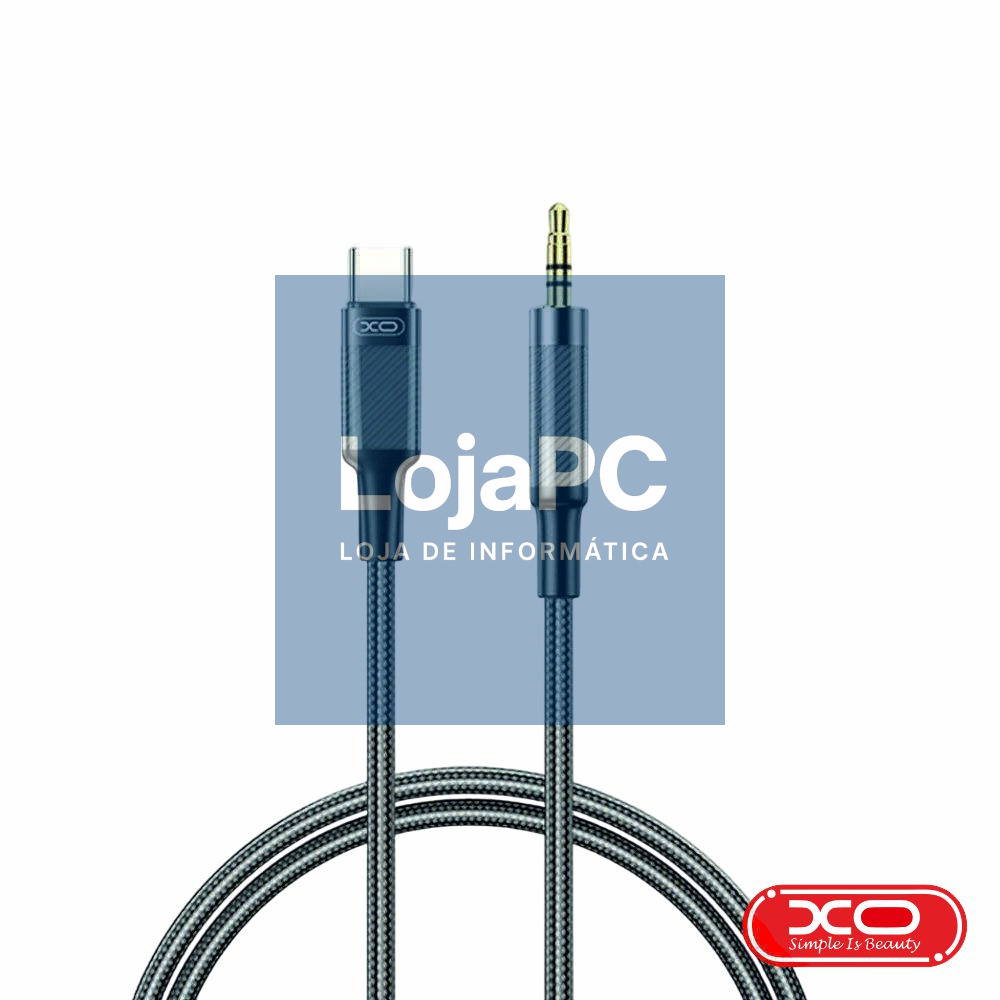 Cabo USB-C Macho P/ Jack 3.5mm Macho 1m Preto XO