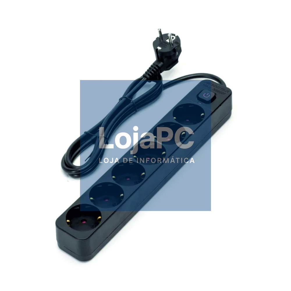 Tomada Elétrica C/ 6 Saídas C/ Interruptor 1.5m 3G1.5