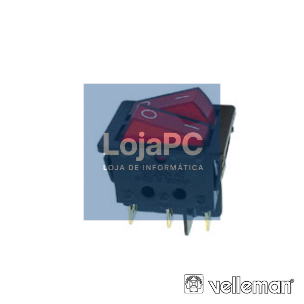 INTERRUPTOR BASCULANTE C/ LUZ 10A-250V DPST ON-OFF VELLEMAN