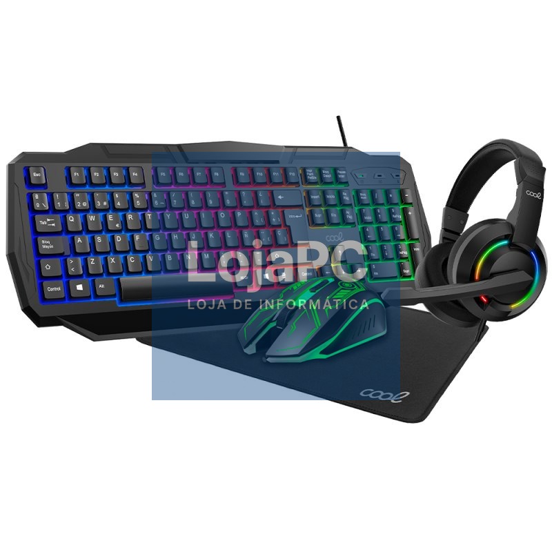Spanish Keyboard USB Cable PC Gaming Keyboard Kit + Mouse (Lighting) COOL Florida