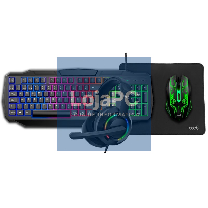 Spanish Keyboard USB Cable PC Gaming Keyboard Kit + Mouse (Lighting) COOL Florida — imagem 2