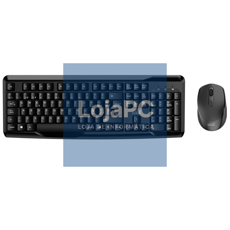 Spanish Wireless PC Keyboard Kit + Mouse COOL Enter Black — imagem 2