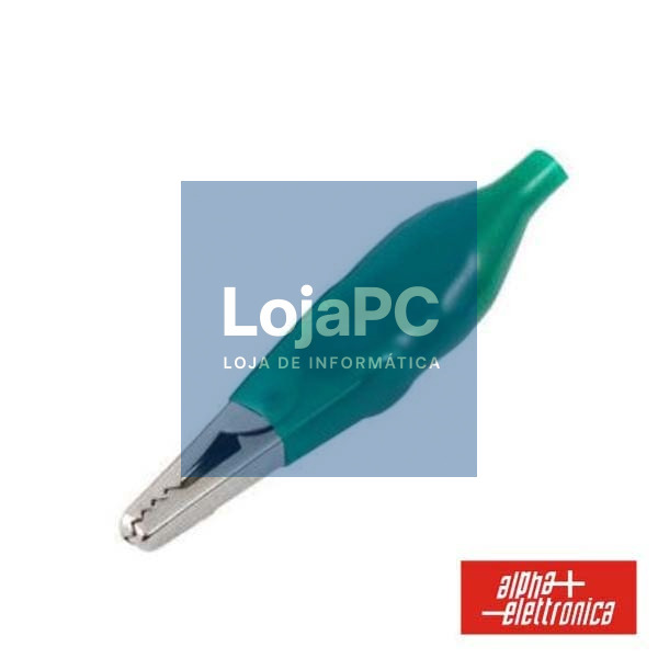 PINÇA CROCODILO 4MM ISOLADA VERDE