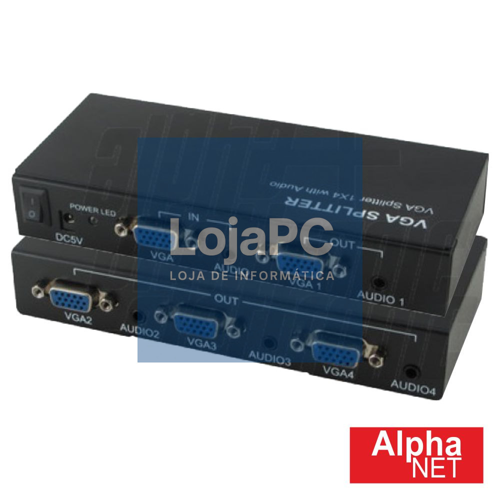 DISTRIBUIDOR AMPLIFICADO VGA 1 ENTRADA 4 SAÍDAS