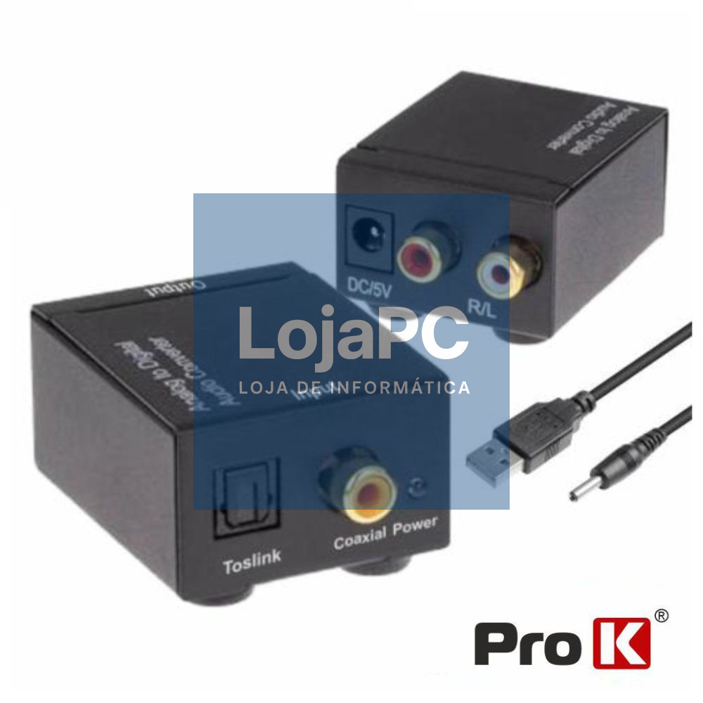 CONVERSOR AUDIO TOSLINK-RCA PROK