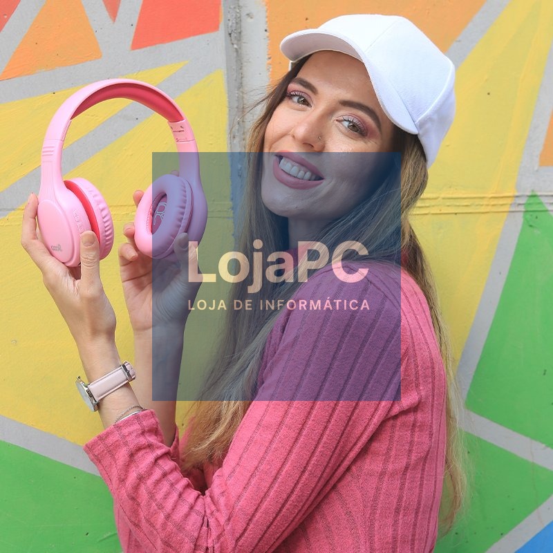 Stereo Bluetooth Headphones COOL Kids Pink Children's (Limited Volume) — imagem 2