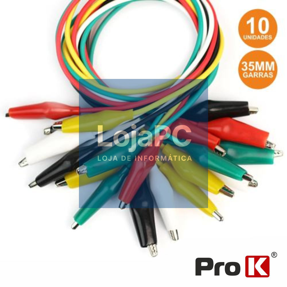 CONJUNTO 10 FIOS C/ GARRAS CROCODILO VÁRIAS CORES PROK