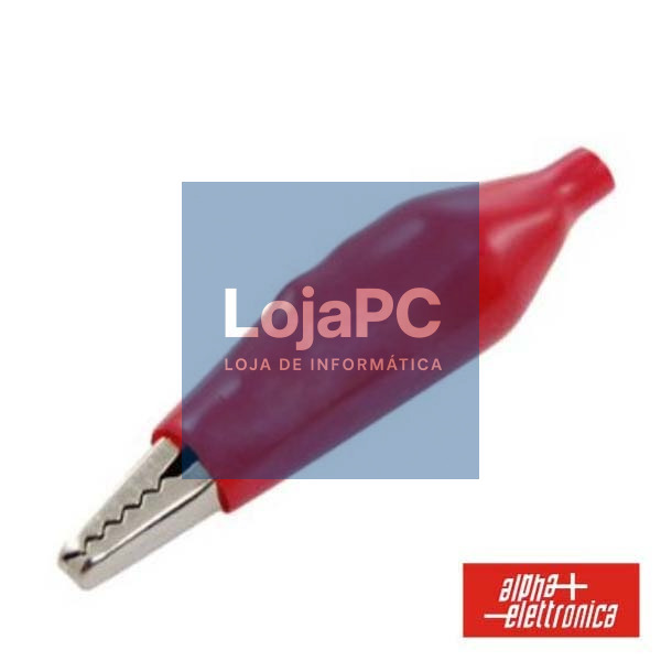 PINÇA CROCODILO 44MM ISOLADA VERMELHA