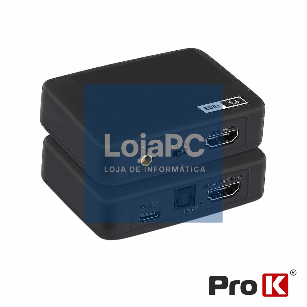 Extrator de Áudio HDMI -> HDMI+SPDIF+Jack 3.5mm PROK