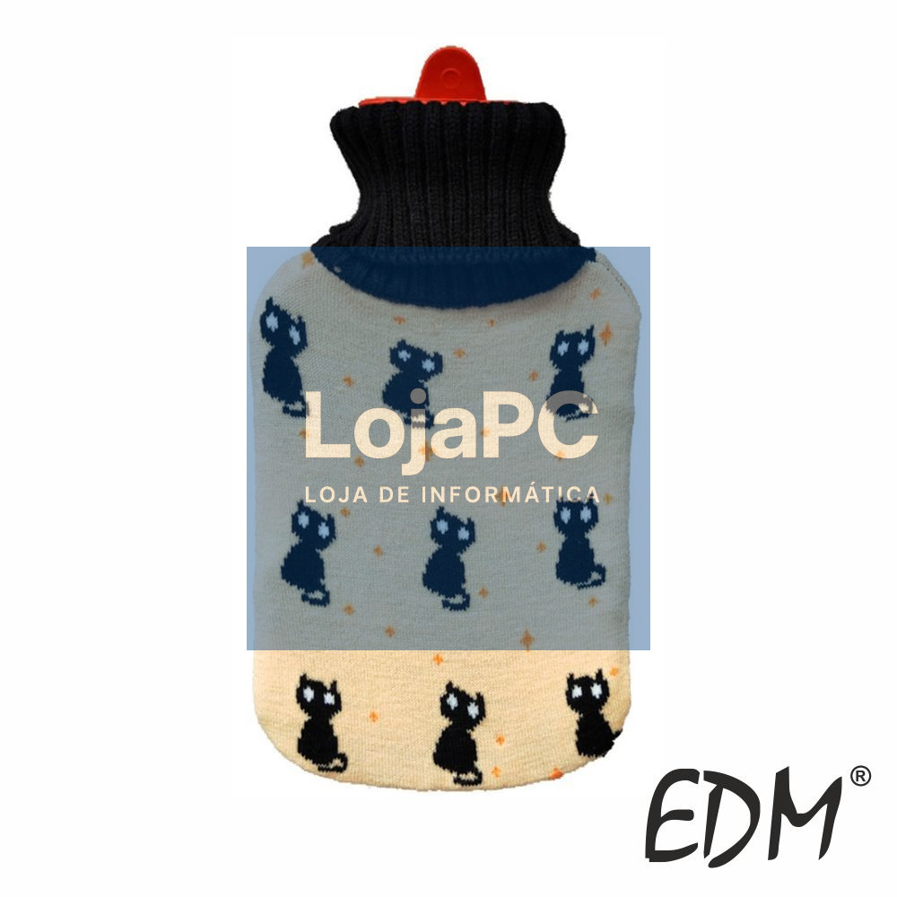 Botija De Água Quente C/ Gatos Pretos 2L EDM