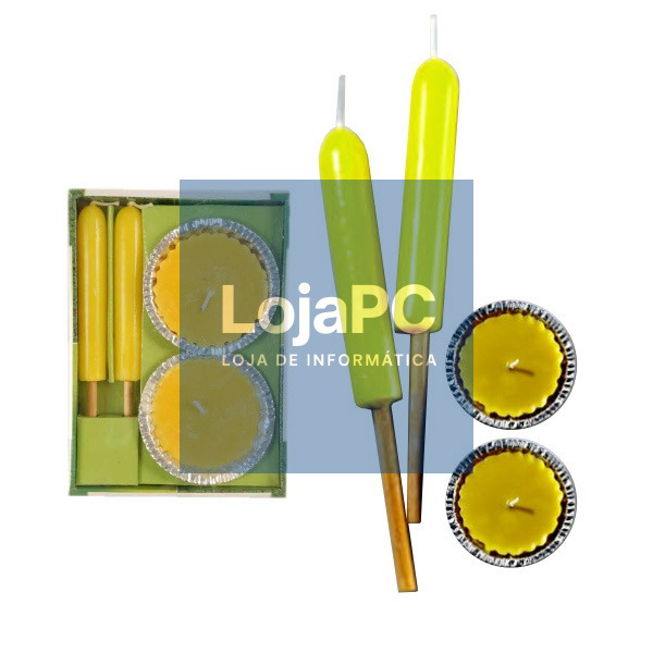 CONJUNTO DE 4 VELAS DE CHEIRO A LIMÃO