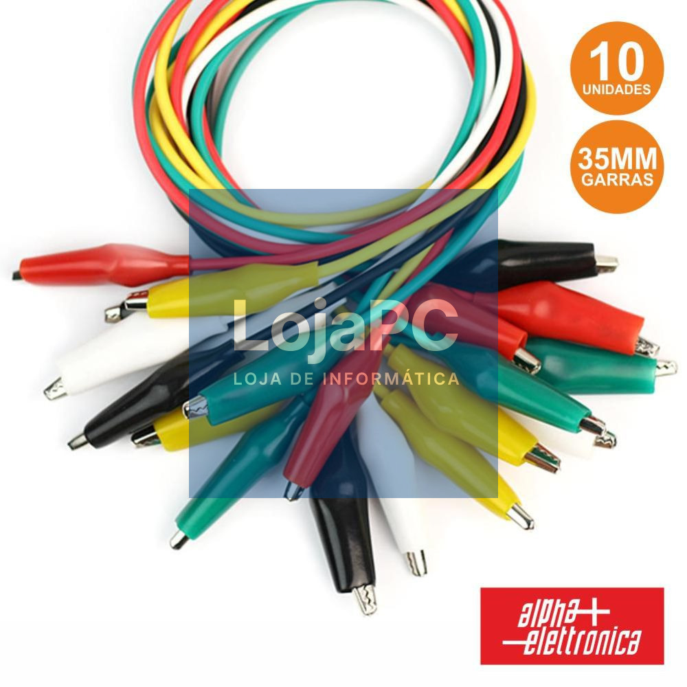 CONJUNTO 10 FIOS C/ GARRAS CROCODILO VÁRIAS CORES
