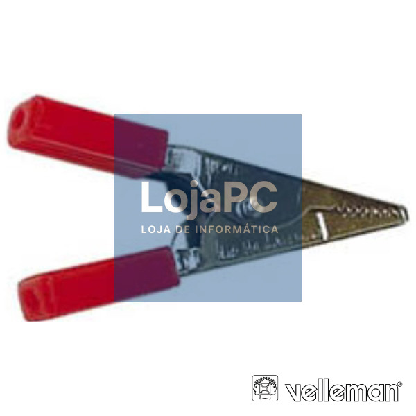 PINÇA CROCODILO 50MM VERMELHA VELLEMAN