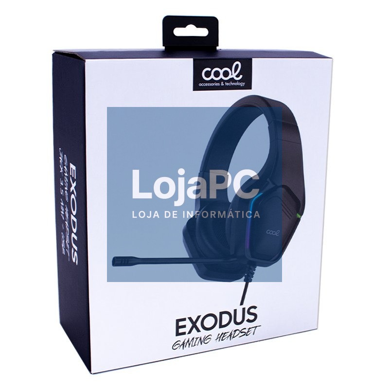 Stereo Gaming Headphones COOL Exodus RGB Lighting + Adapt. 3.5mm audio included — imagem 4