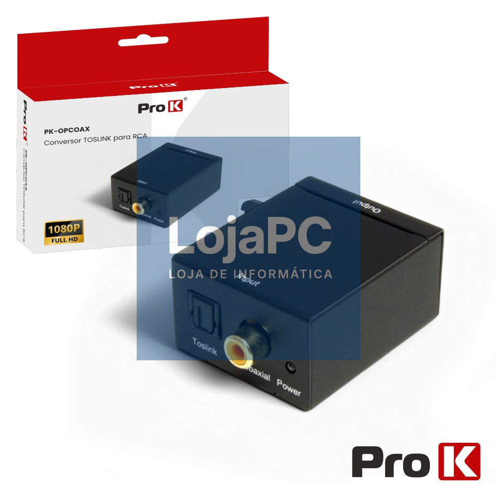 CONVERSOR AUDIO TOSLINK-RCA PROK