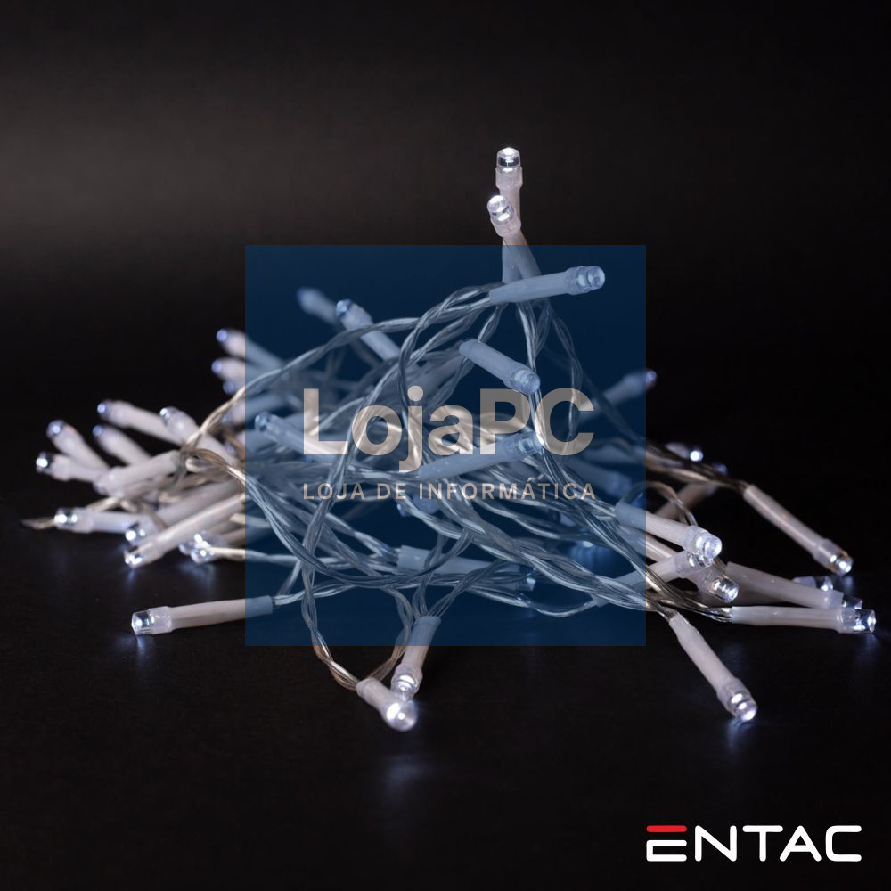 Grinalda de 10 LEDs Branco Frio 1M ENTAC