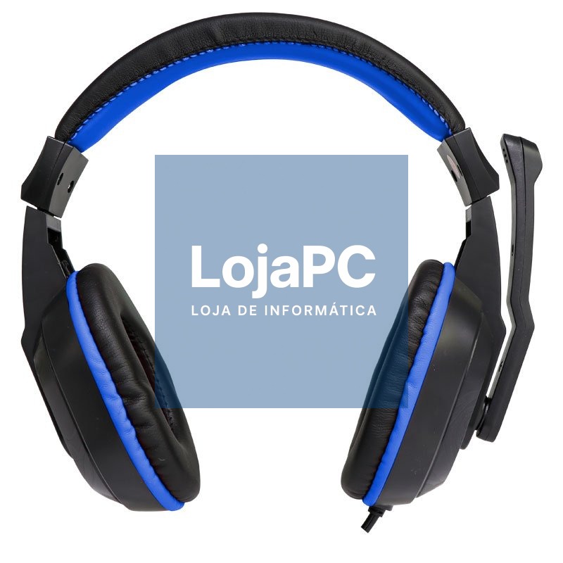 Stereo Office Headphones COOL Dublin with microphone (Black-Blue) — imagem 3