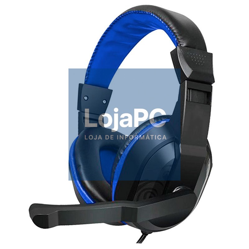 Stereo Office Headphones COOL Dublin with microphone (Black-Blue)