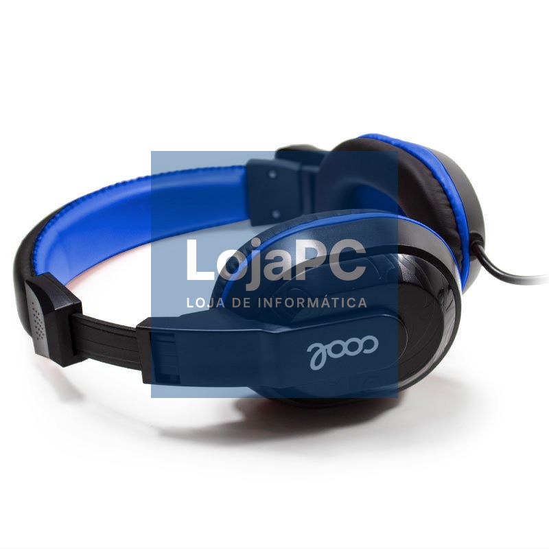 Stereo Office Headphones COOL Dublin with microphone (Black-Blue) — imagem 2