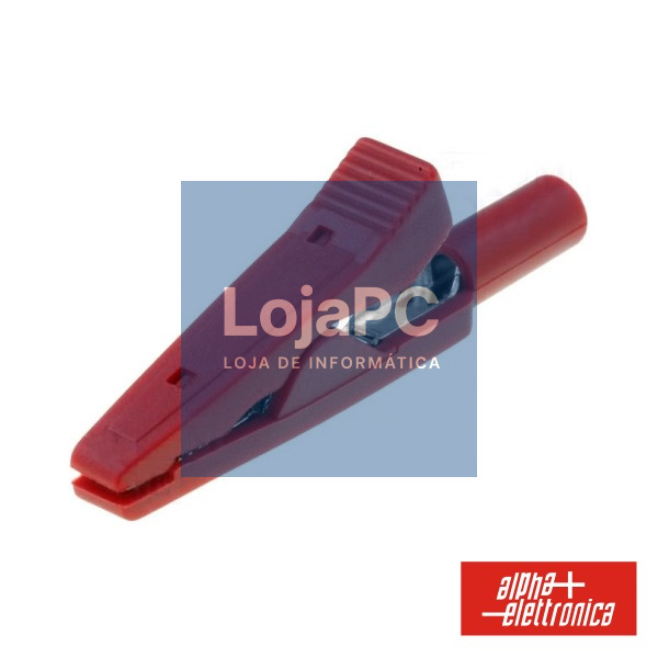 PINÇA CROCODILO ISOLADA VERMELHA 10A