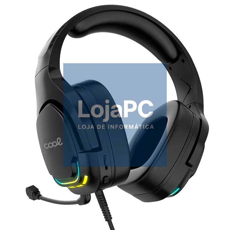 Stereo PC / PS4 / PS5 / Xbox Gaming Headphones Illumination COOL Tuned Black USB 7.1 — imagem 4