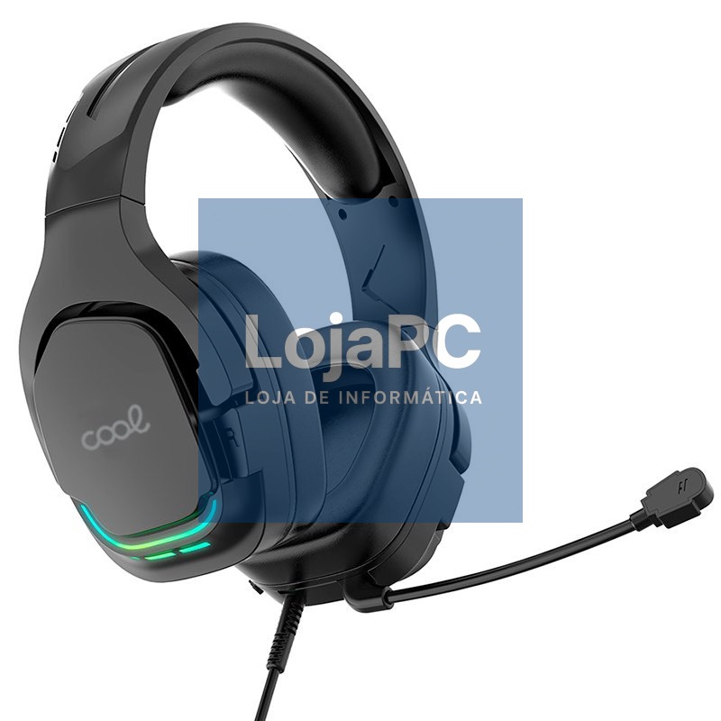 Stereo PC / PS4 / PS5 / Xbox Gaming Headphones Illumination COOL Tuned Black USB 7.1 — imagem 2